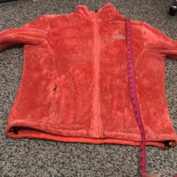 North Face Osito Plush Fleece Teddy Jacket Size Medium Orange - Picture 11 of 13